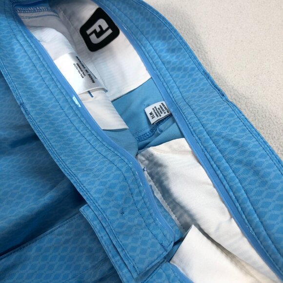 FootJoy Shorts‎ Men's 34x9 Blue Tonal Print Geometric All Over Golf Lightweight - Picture 6 of 14